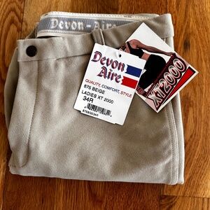 Devon Aire Ladies XT 2000 Horse Riding Breeches Knee Patch 34 R NWT